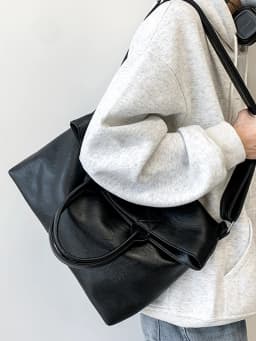Designer Style Men's Commuting File Bag Hand-Held Briefcase Multifunctional Large Capacity Versatile Tote Bag Crossbody Bag