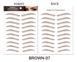 6D Eyebrow Tattoos Sticker Waterproof Long Lasting Natural Hair-Like Fake Eyebrows Stickers for Brow Grooming Shaping 10 Pairs