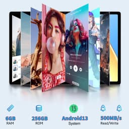 Tablet 10.1 Inch 4G Lte Sim Card 8GB RAM 256GB ROM Tablets 2.4G/5G Wifi Android 13 Sim Card Tablet PC