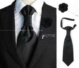 Newest Men's Soild Color Tie Brooch Set Red Ajustable NeckTie Luxury Gemstone Brooch Classic Suit Tuxedo Groom Wedding Accessory