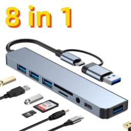 5/7/8 in 1 Type-C Docking Station USB C Hub Mutiport Adapter USB3.0 PD Charging SD TF Card Reader For Laptop Macbook Notebook