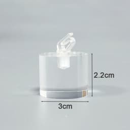 Clear Acrylic Ring Holder Display Stands Jewelry Organizer with Clips Joyeros Organizador De Joyas Packaging Storage Props Riser