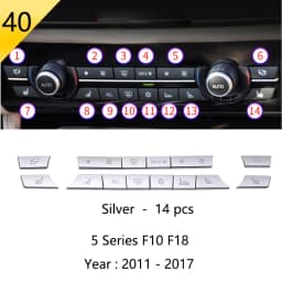 Car Styling Console Multimedia AC CD Panel Decoration Frame Cover Trim Strip Sticker For BMW 5 Series F10 F11 F18 Accessories