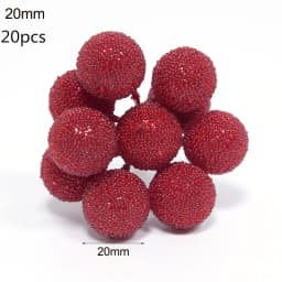 Artificial Foam Stamen Fruit Berry Gold Silver Red cherry pearlescent stamen wedding Christmas decor DIY gift box Wreaths