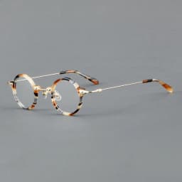 New Retro Round Men's And Women's Eyeglass Frames Made Of Sheet Metal Ultra Light Metal Optical Prescription Frame 56012