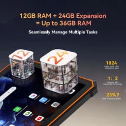 Blackview Active 10 Pro Rugged Tablets 11" FHD+ Display MTK 7300 30000mAh Battery 108MP Camera, 12GB 512GB, 5G Tablet Android 14