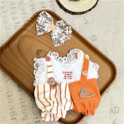 New Butter Bear Rabbit Cute 20cm Cotton Doll Clothes Tops Coat Skirt Hat Dressing Game Doll Accessories DIY Doll Dress Up Toys