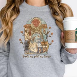Vintage Tale As Old As Time Sweatshirt Retro Beauty Shirt Aesthetic Princess Pullover Streetwear Unisex Long Sleeves Sweatshirts