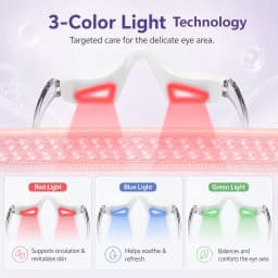 Red Light Eye Massager for Eye Bags & Puffiness Hands-Free Eye Beauty Tool 3 Colors LED Eye Pods for Skin Firming & Smoothing