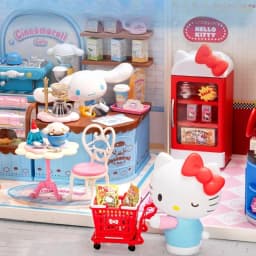 Rolife Sanrio Super World Series Buckle Assembly Hello Kitty Cinnamoroll Room Lighting Model Desktop Decoration Gift Kuromi