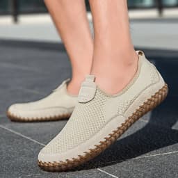 Men's Shoes Mesh Breathable Summer Thin Mesh Breathable Lightweight Comfortable Casual Slip-on Shoes Large Size Mesh Shoes