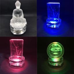 D0UF Multiple Color Rotating Stand USB Powered for Jewelry Artwork Showcase