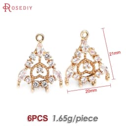 High Quality 18K Gold Color Brass and Zircon More Style Earrings Connect Charms Pendants Jewelry Making Diy Findings Accessories