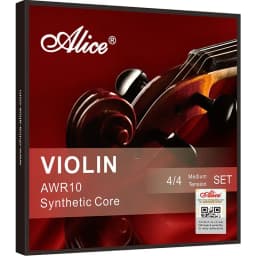 Alice Violin Strings AWR10/AWR10E Multifilament Synthetic Core Al-Mg And Pure Silver Winding Medium Tension