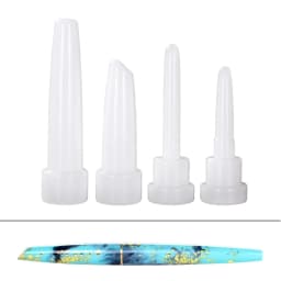 Transparent Pen Silicone Mould Set DIY Fountain Pen Mold Epoxy Resin Molds for Jewelry Casting Transparent Pen Holder Making