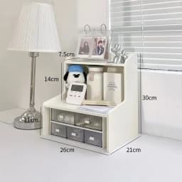 Double Layer Desktop Heightening Storage Rack Office Stationery Book Cosmetic Organizer Shelf Home Decorations Accessories