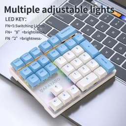 K33 Wired Mechanical Numeric Keypad With Multi-color Lights Suitable for Finance, Business, 33-Key Laptop Numeric Keyboard