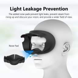 Silicone Blackout Light Blocking Immersion Nose Rest For Meta Quest 3 Nose Bridge Protective Cover Durable Nose Pad VR Accessory