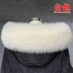 Real Fox Fur Collar Women Universal Hat Strip Down Jacket Fur Collar Winter Warm Fur Scarf Shawl Luxury Neck Warmer Fur Scarf