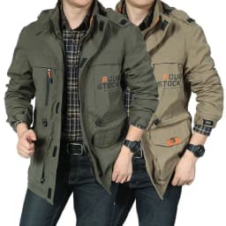 Winter and Autumn Outdoor Casual Windbreaker, Mid-aged Jacket with Added Insulation and Breathable Fabric, Men's Coat