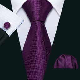Fashion Silk Purple Solid Mens Wedding Tie Hanky Set Barry.Wang Designer Paisley Floral Neckties For Mens Gift Party Groom