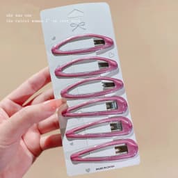 6pcs/pack Geometric Leopard Solid Snap Hairpins Fashion Alloy Bobby Pins Water-drop Oval Hair Clips Headwear For Women Girls