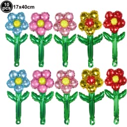 10pcs Mini Rose Flower Balloons Rose Shaped Balloons Birthday Wedding Balloon Mother's Day Decoration Baby Shower Party Supplies