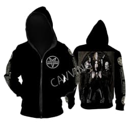 New Fashion Printed DIMMU BORGIR Loose Metal Rock Zipper Hoodies Gothic Top Harajuku Cotton Unisex Clothing V2