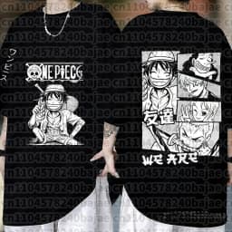 One Piece Monkey D Luffy Anime T Shirt Men Women Summer Cotton Short Sleeve Tee Cartoon Print Streetwear Casual Graphic Top 2026