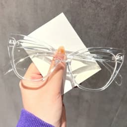 New Cat Eye Glasses Frame Women Flat Mirror Fashion Eyeframe Retro Man Anti Blue Light Trendy Decorative Glasses Plain Eyewear