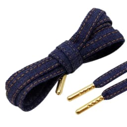 Fashion Blue Denim Shoe Laces with Strap Flat Decorative Cord Promotional Gift Durable Shoelaces String for Brands Shoes Boots