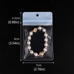 10Pcs Multi Size EVA Hang Hole Self Seal Packaging Bags Jewelry Organizer For Earrings Bracelet Storage Display Gift Packaging