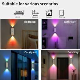 Magnetic LED Motion Sensor Wall Light USB Rechargeable Night Lights Up and Down Lighting for Living Room Bedroom Corridor