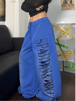 Retro American Hole Letter Print Drawstring Sweatpants Women's Spring Autumn Loose Hip Hop Jazz Dance Straight Leg Pants