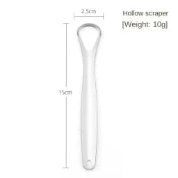 Non-slip Handle Tongue Scraper Portable Single Layer Tongue Scraper Reusable Stainless Steel Oral Mouth Brush Case Tongue Clean