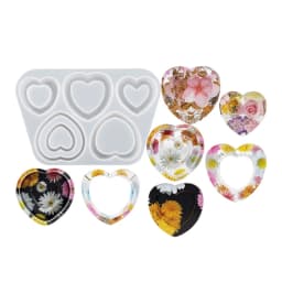 Double Layer Quicksand Pendant Crystal Epoxy Resin Mold Jewelry Keychain Silicone Mould DIY Casting Tools