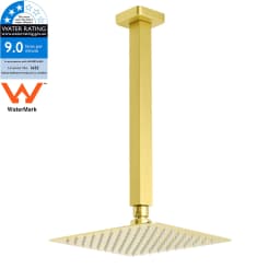**Sydney Stock** KYLINS Brushed Gold Gun Metal Chrome Black 8-16'' Rain Shower Head Set Ceiling Arm Mixer Taps WELS WATERMARK