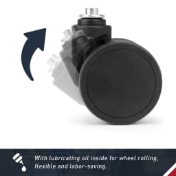 1/2Pcs Black Trolley Caster Replacement Suitcase Luggage Wheel Double Row 360° Spinner Repairing Kit Heavy Duty Wheels STLN-52