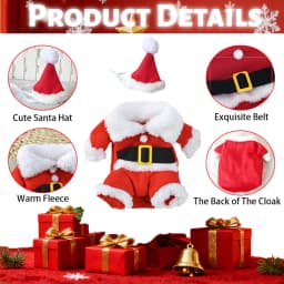 Cute Cat Clothes For Christmas Cosplay Funny Pets Costume Santa Claus Dress UP For Small Medium Dogs Cats Puppy Kitty Sphynx Pug