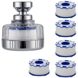 360° Kitchen Faucet Aerator, Water Saving Nozzle Sprayer with Swivel, Adjustable Tap Head Filter for Sink Extension Filter Eau