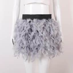 Women Solid Fluffy Feather Mini Skirt Elastic High Waist Short Skirt Halloween Carnival Party Stage Cosplay Costume Club Outfit