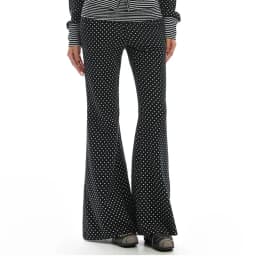 Polka Dot Flare Pants Striped Folds Cuffs High Waist Loose Fit Trousers Women Casual Yoga Lounge Pants Back to School Teen Girls