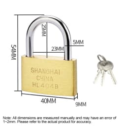 Copper Padlock Small Locks for Luggage Case Locker Home Improvement Hardware 20mm 25mm 30mm 40mm 50mm Include 3Keys