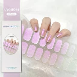 16/20/22Tips Semi-Cured Gel Nail Patch Adhesive Sliders Long Lasting Full Gel Nail Stickers DIY Manicure Harden In UV Lamp Need