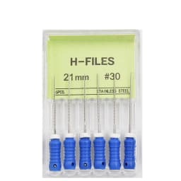 6Pcs/Pack Dental Files Hand Use H-Files 21/25mm Stainless Steel Endodontic Root Canal Files Dentist Tools Dental Lab Instruments