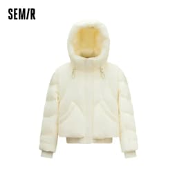 Semir Women Down Jacket 90 Percent Down Fill Loose Fit Solid Color Minimal Style Everyday Style 2026 Winter Warm Insulation