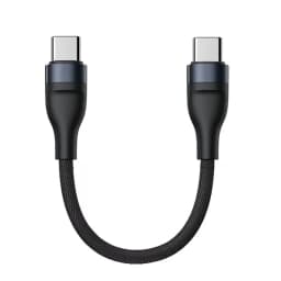 PD60W Type C to Type C Fast Charging Cable 0.25M Short Cable USB C Data Cord for Power Bank Phone Tablet Laptop Portable Charge