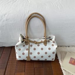 New Korean Stylish Polka Dot Tote Bag Personalized Casual Shoulder Bag Belt Decor Simple Versatile Commuter Underarm Bags