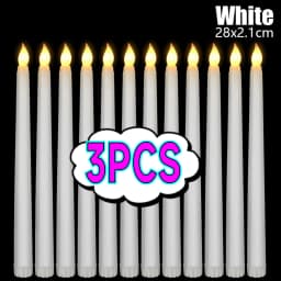 3D Taper Long-pole Candles Lights LED Flameless Pointed Candle Light Battery Electronic Tealight Wedding Christmas Party Decor