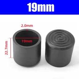 Round Black PVC Soft Rubber Pipe Sleeve Tube Cap Table Chair Foot Pad Protective Cover 6 8 10 12 14 16 19 20 22 25-120mm